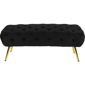 Meridian Furniture Amara Black Velvet BenchMeridian Furniture - Bench - Minimal And Modern - 1