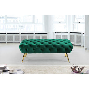 Meridian Furniture Amara Green Velvet Bench-Minimal & Modern