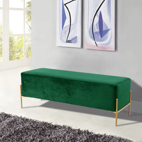 Meridian Furniture Isla Green Velvet Bench