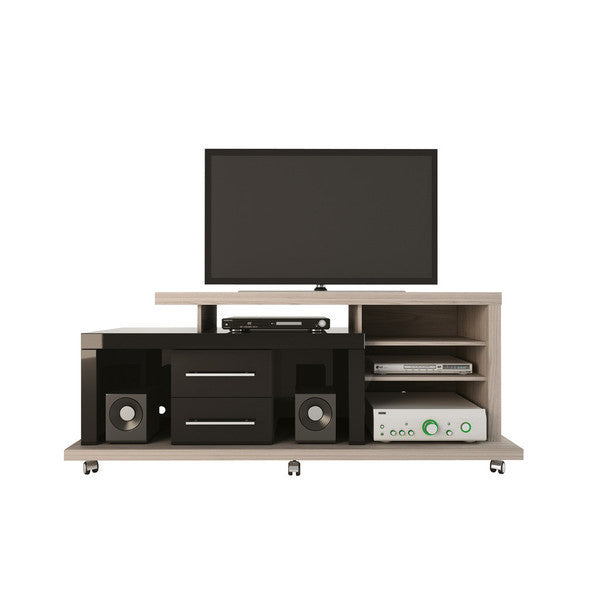 Manhattan Comfort Empire 6-Shelf, 2- Drawer TV Stand-Minimal & Modern