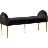 Meridian Furniture Owen Black Velvet BenchMeridian Furniture - Bench - Minimal And Modern - 1