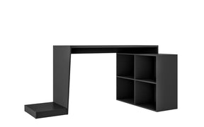 Manhattan Comfort Randalls Gamer Desk 3.0 with 4 Shelves in BlackManhattan Comfort-Gamer Desk- - 1