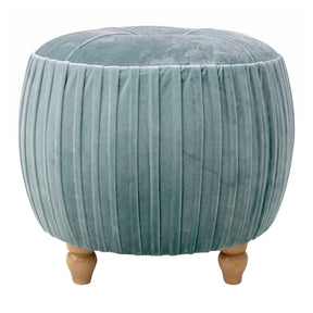 Helena Velvet Small Round Ottoman by New Pacific Direct - 1600008