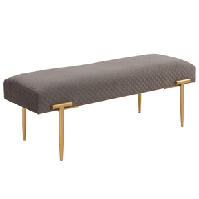 Clarine Quilted Velvet Bench by New Pacific Direct - 1600061-313
