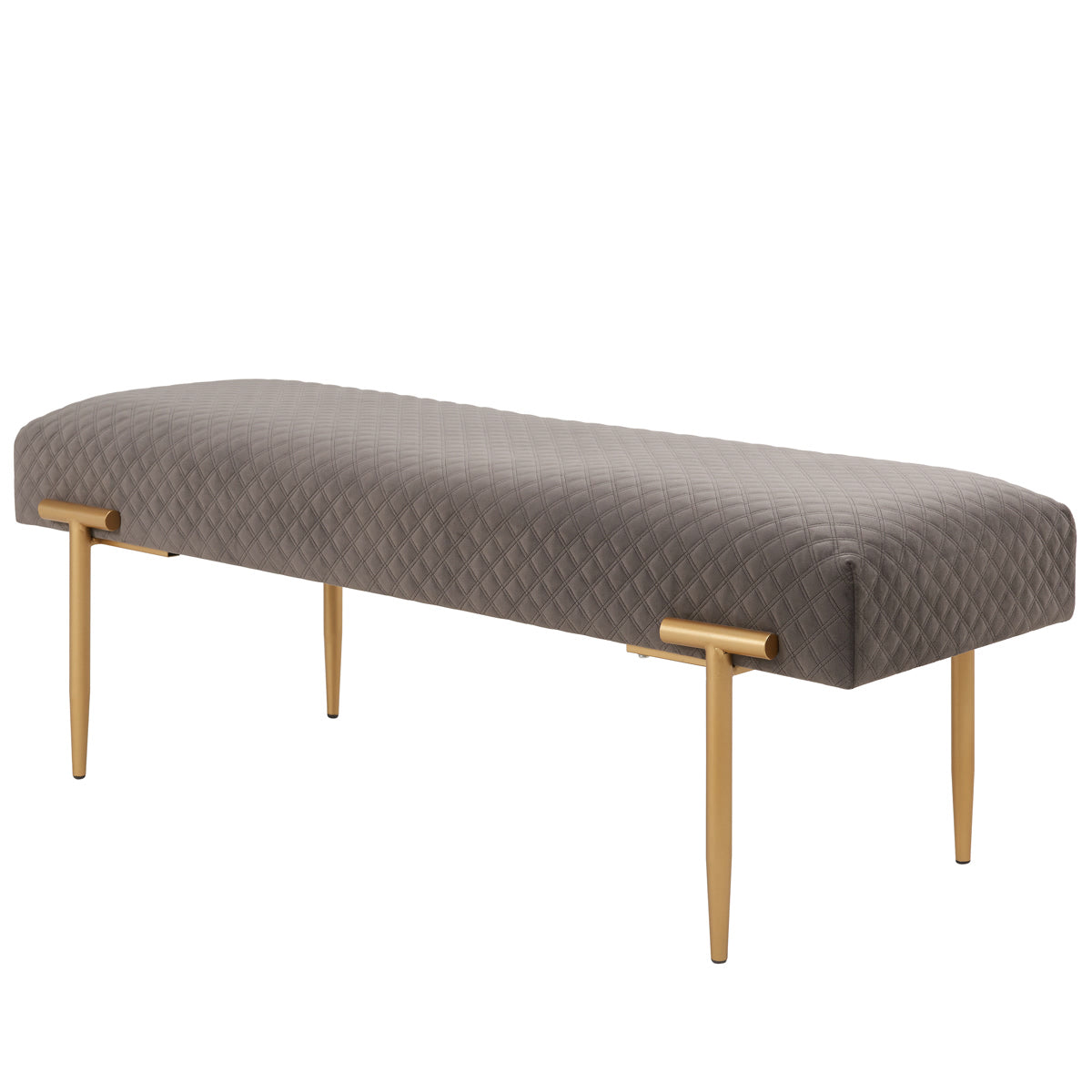 Clarine Quilted Velvet Bench by New Pacific Direct - 1600061-313