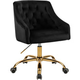 Meridian Furniture Arden Black Velvet Office ChairMeridian Furniture - Office Chair - Minimal And Modern - 1