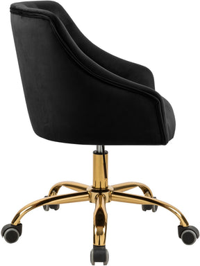 Meridian Furniture Arden Black Velvet Office Chair