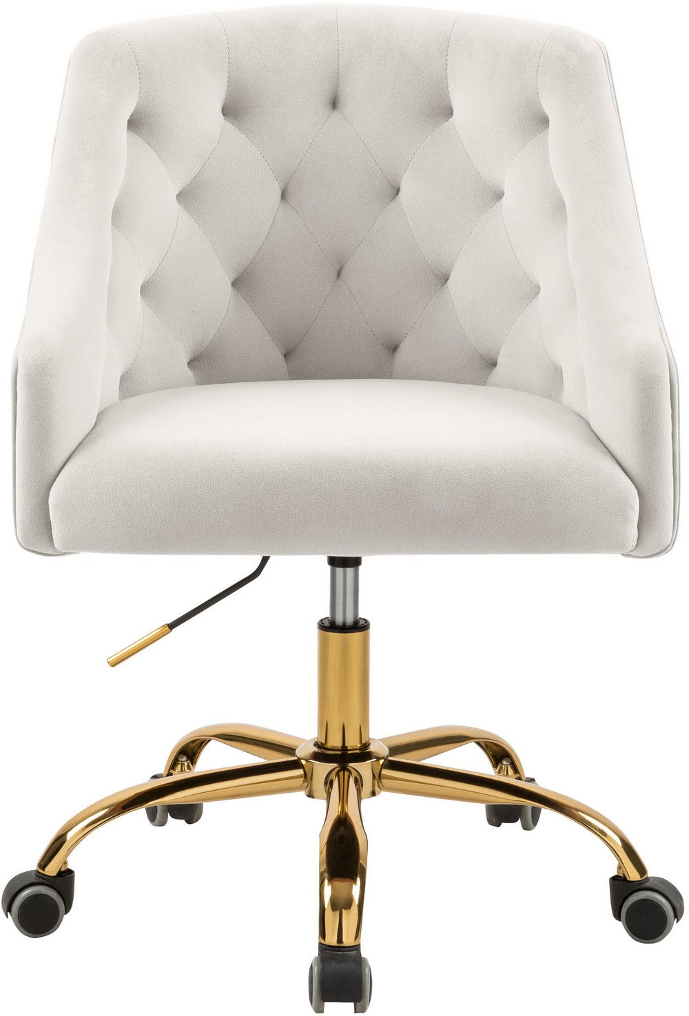 Meridian Furniture Arden Cream Velvet Office Chair