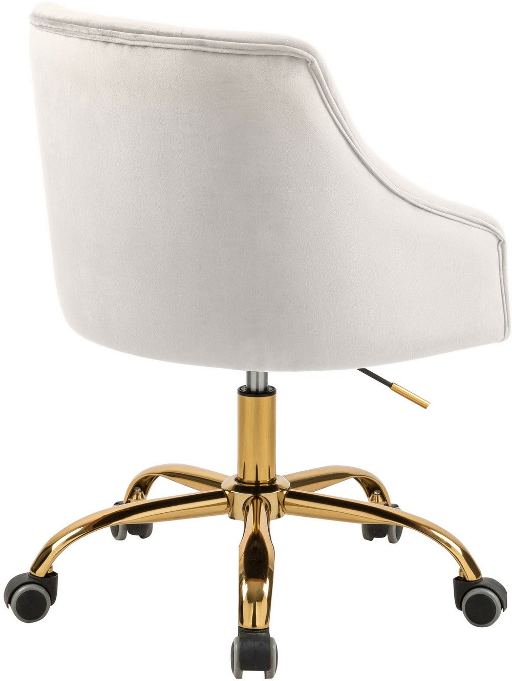 Meridian Furniture Arden Cream Velvet Office Chair