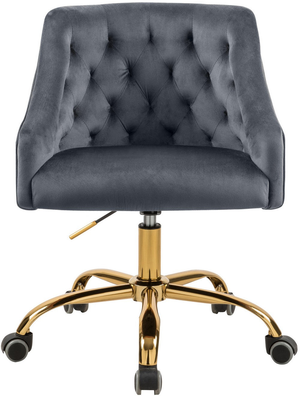 Meridian Furniture Arden Grey Velvet Office Chair