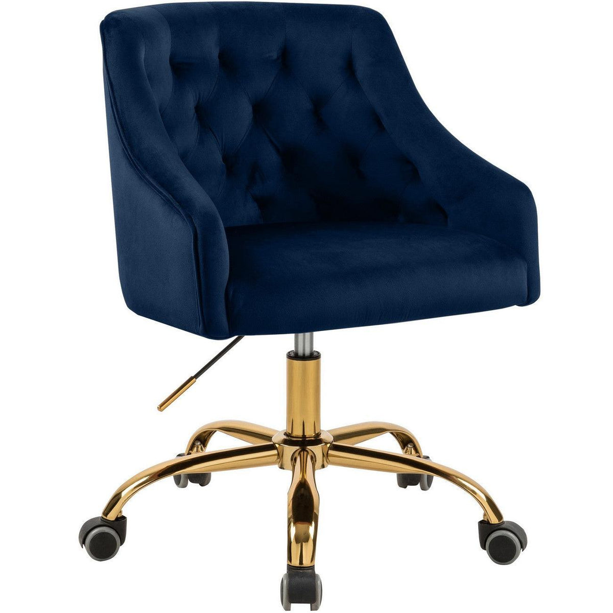 Meridian Furniture Arden Navy Velvet Office ChairMeridian Furniture - Office Chair - Minimal And Modern - 1