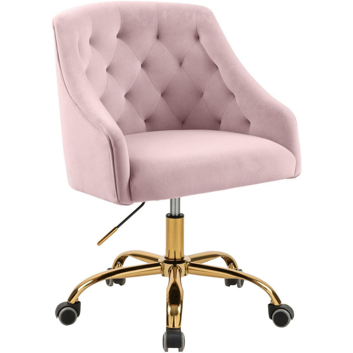Meridian Furniture Arden Pink Velvet Office ChairMeridian Furniture - Office Chair - Minimal And Modern - 1