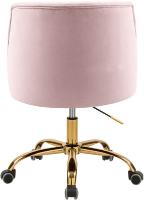 Meridian Furniture Arden Pink Velvet Office Chair