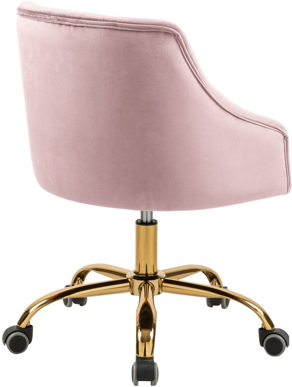 Meridian Furniture Arden Pink Velvet Office Chair