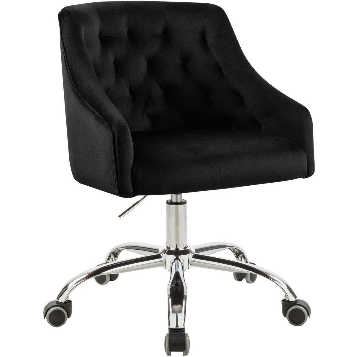 Meridian Furniture Arden Black Velvet Office ChairMeridian Furniture - Office Chair - Minimal And Modern - 1