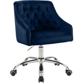 Meridian Furniture Arden Navy Velvet Office ChairMeridian Furniture - Office Chair - Minimal And Modern - 1