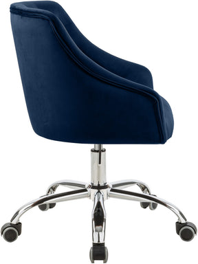 Meridian Furniture Arden Navy Velvet Office Chair