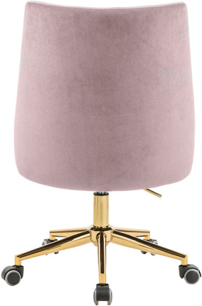 Meridian Furniture Karina Pink Velvet Office Chair