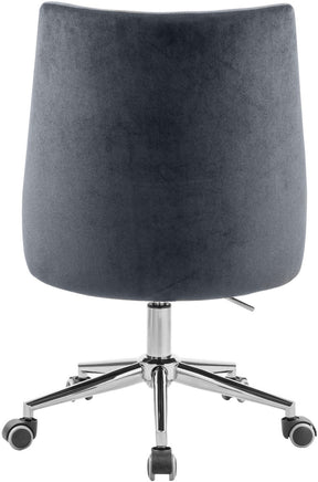 Meridian Furniture Karina Grey Velvet Office Chair