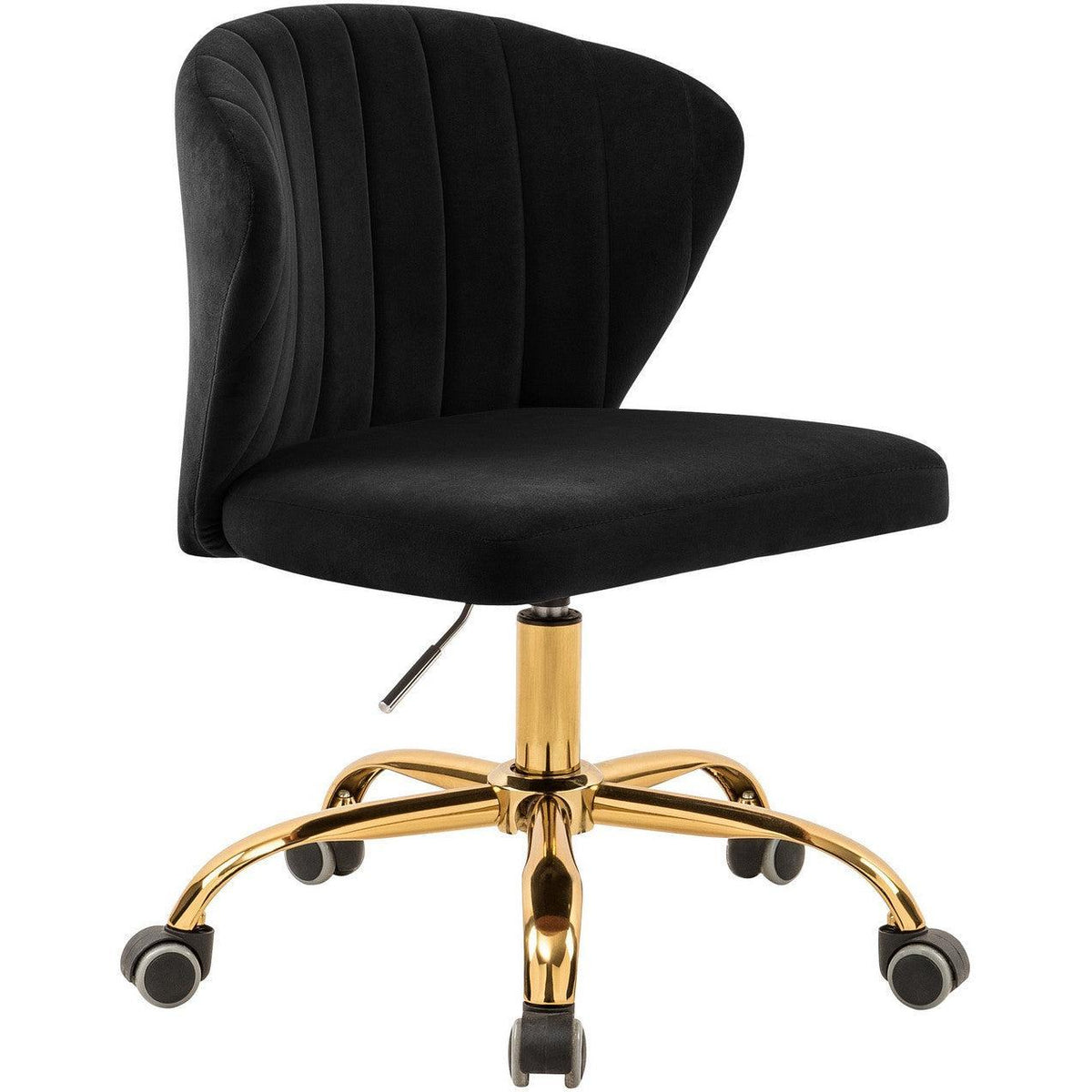 Meridian Furniture Finley Black Velvet Office ChairMeridian Furniture - Office Chair - Minimal And Modern - 1