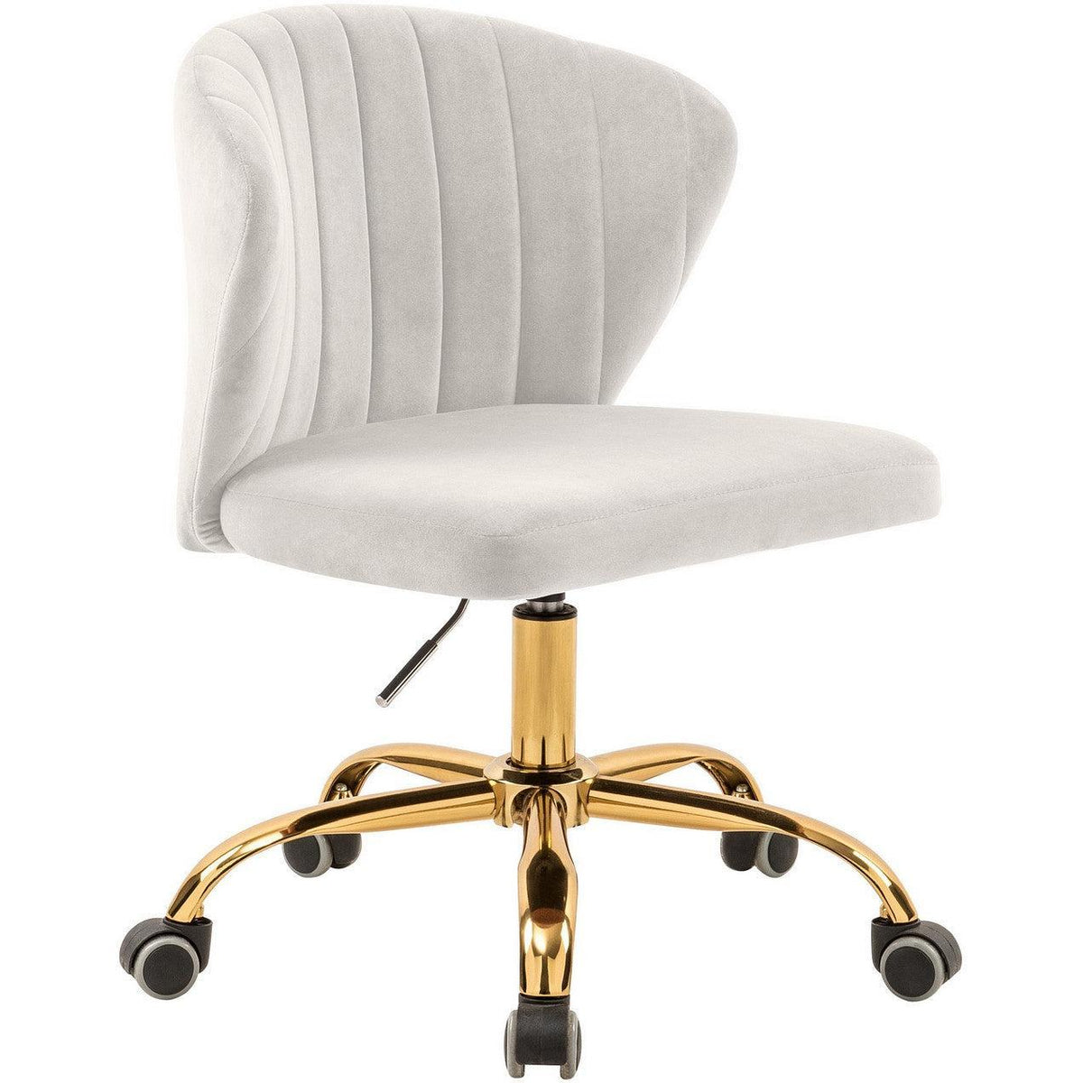 Meridian Furniture Finley Cream Velvet Office ChairMeridian Furniture - Office Chair - Minimal And Modern - 1
