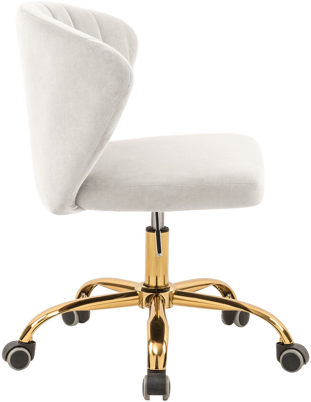 Meridian Furniture Finley Cream Velvet Office Chair