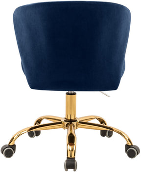 Meridian Furniture Finley Navy Velvet Office Chair