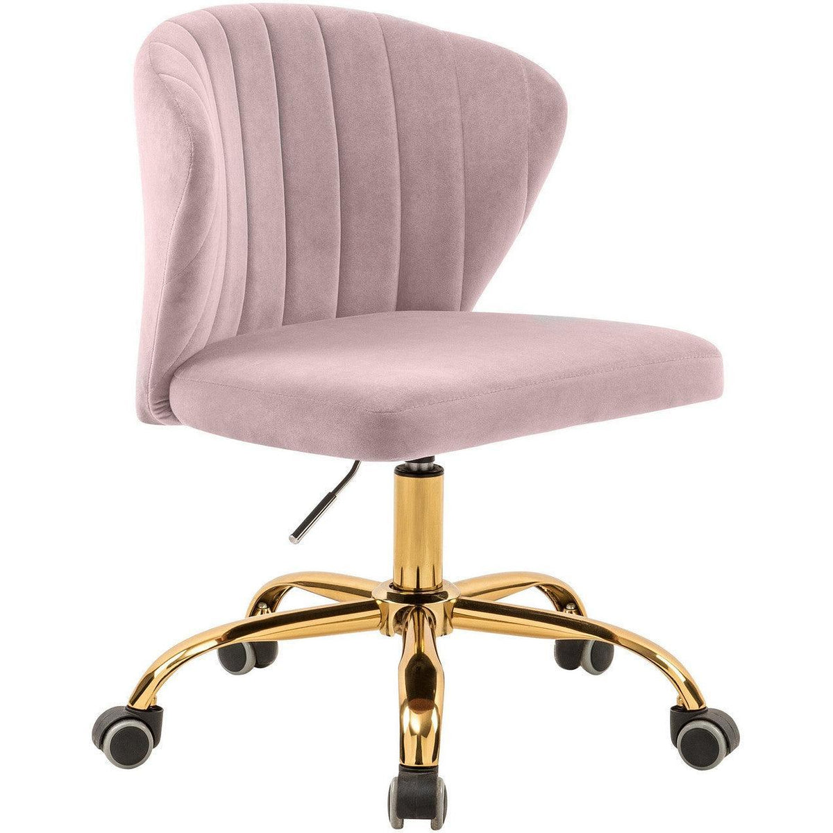 Meridian Furniture Finley Pink Velvet Office ChairMeridian Furniture - Office Chair - Minimal And Modern - 1