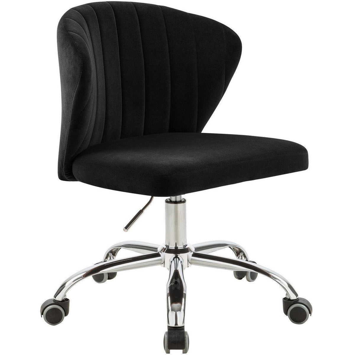 Meridian Furniture Finley Black Velvet Office ChairMeridian Furniture - Office Chair - Minimal And Modern - 1