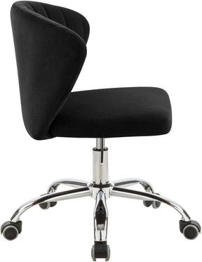 Meridian Furniture Finley Black Velvet Office Chair