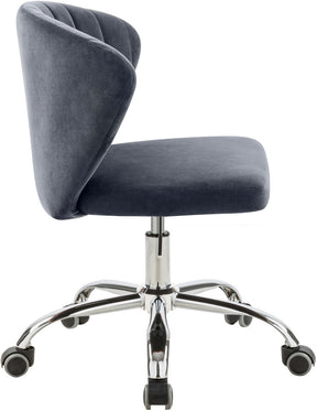 Meridian Furniture Finley Grey Velvet Office Chair
