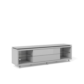 Manhattan Comfort Lincoln TV Stand 1.9 with Silicone Casters in White Gloss-Minimal & Modern