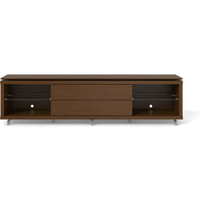 Manhattan Comfort Lincoln TV Stand 2.2 with Silicone Casters in Nut Brown-Minimal & Modern