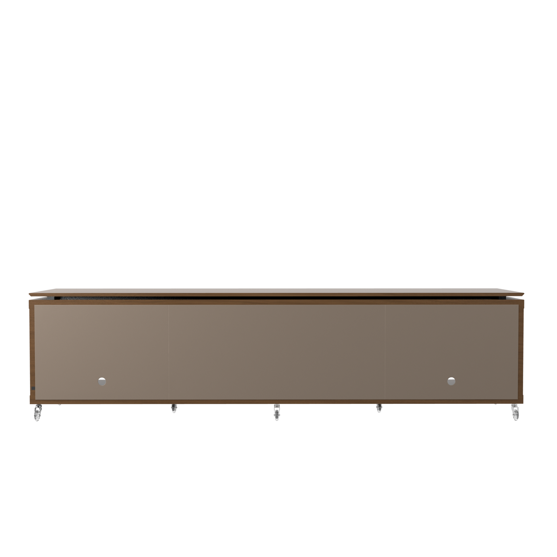 Manhattan Comfort Lincoln TV Stand 2.2 with Silicone Casters in Nut Brown-Minimal & Modern