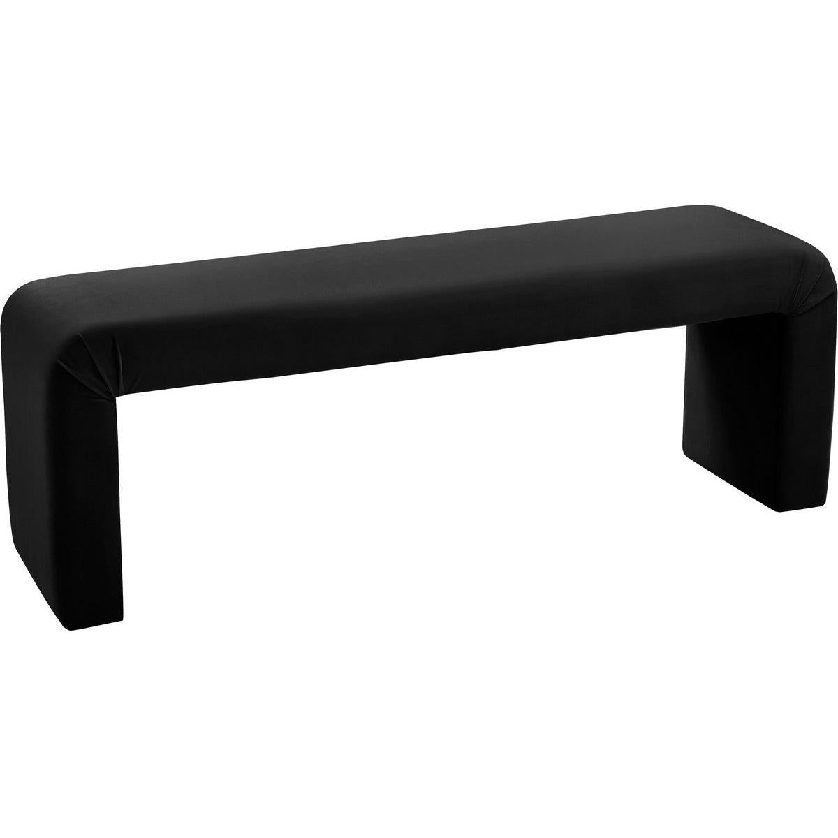 Meridian Furniture Minimalist Black Velvet BenchMeridian Furniture - Bench - Minimal And Modern - 1