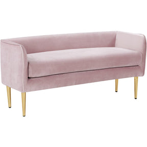 Meridian Furniture Audrey Pink Velvet BenchMeridian Furniture - Bench - Minimal And Modern - 1
