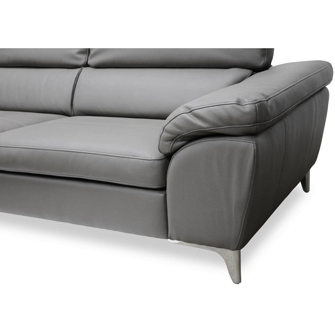 Baxton Studio Voight Gray Modern Sectional Sofa Baxton Studio-sectionals-Minimal And Modern - 5