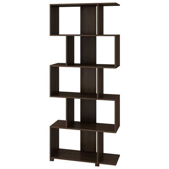 Accentuations by Manhattan Comfort Charming Petrolina Z- Shelf with 5 shelves in TobaccoManhattan Comfort-Bookcases - - 1