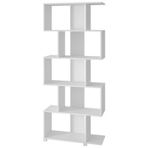 Accentuations by Manhattan Comfort Charming Petrolina Z- Shelf with 5 shelves in White Manhattan Comfort-Bookcases - - 1