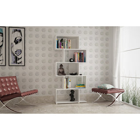 Accentuations by Manhattan Comfort Charming Petrolina Z- Shelf with 5 shelves in White