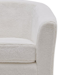 Hayden Faux Fur Fabric Swivel Chair by New Pacific Direct - 1900141