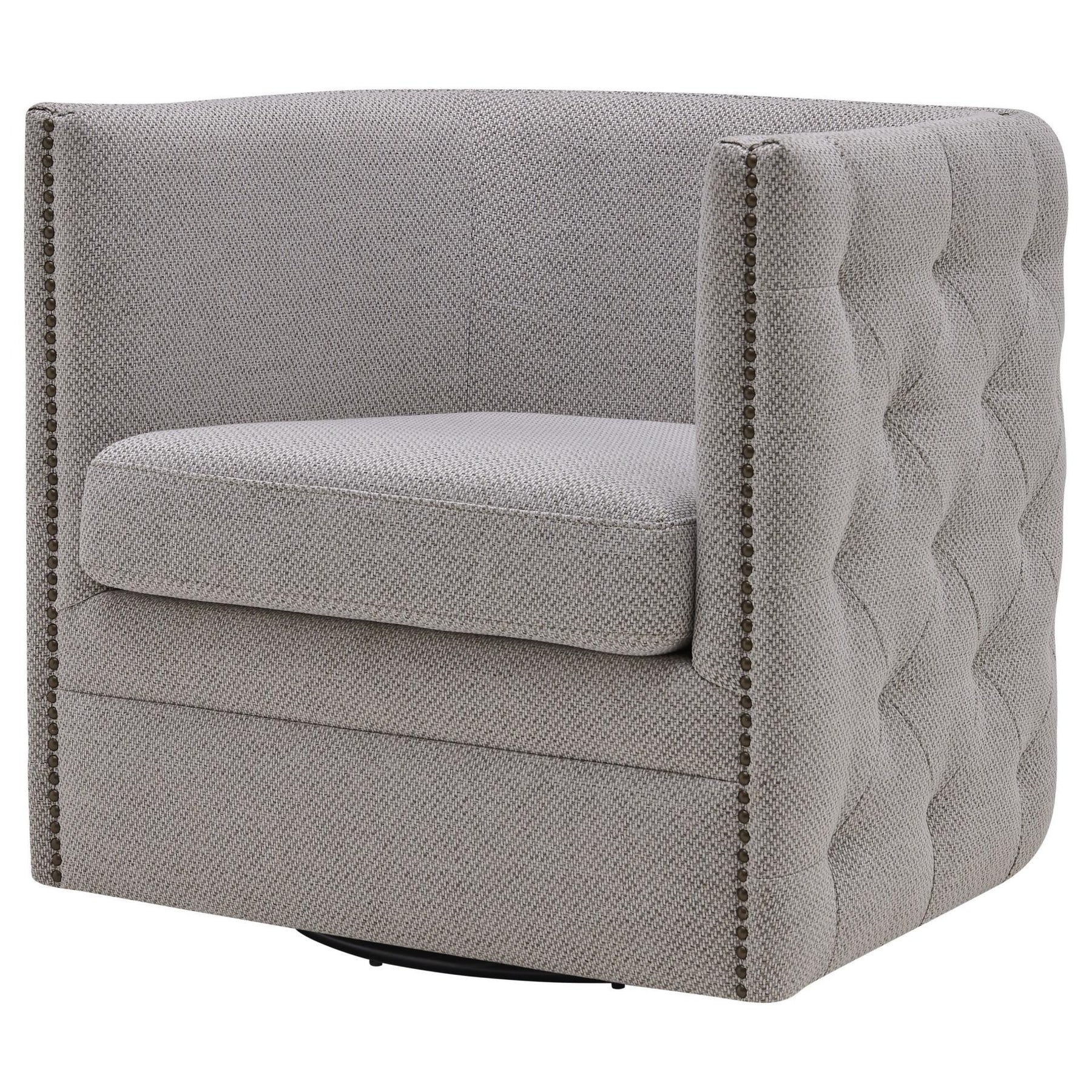 Leslie Fabric Swivel Tufted Chair by New Pacific Direct - 1900148