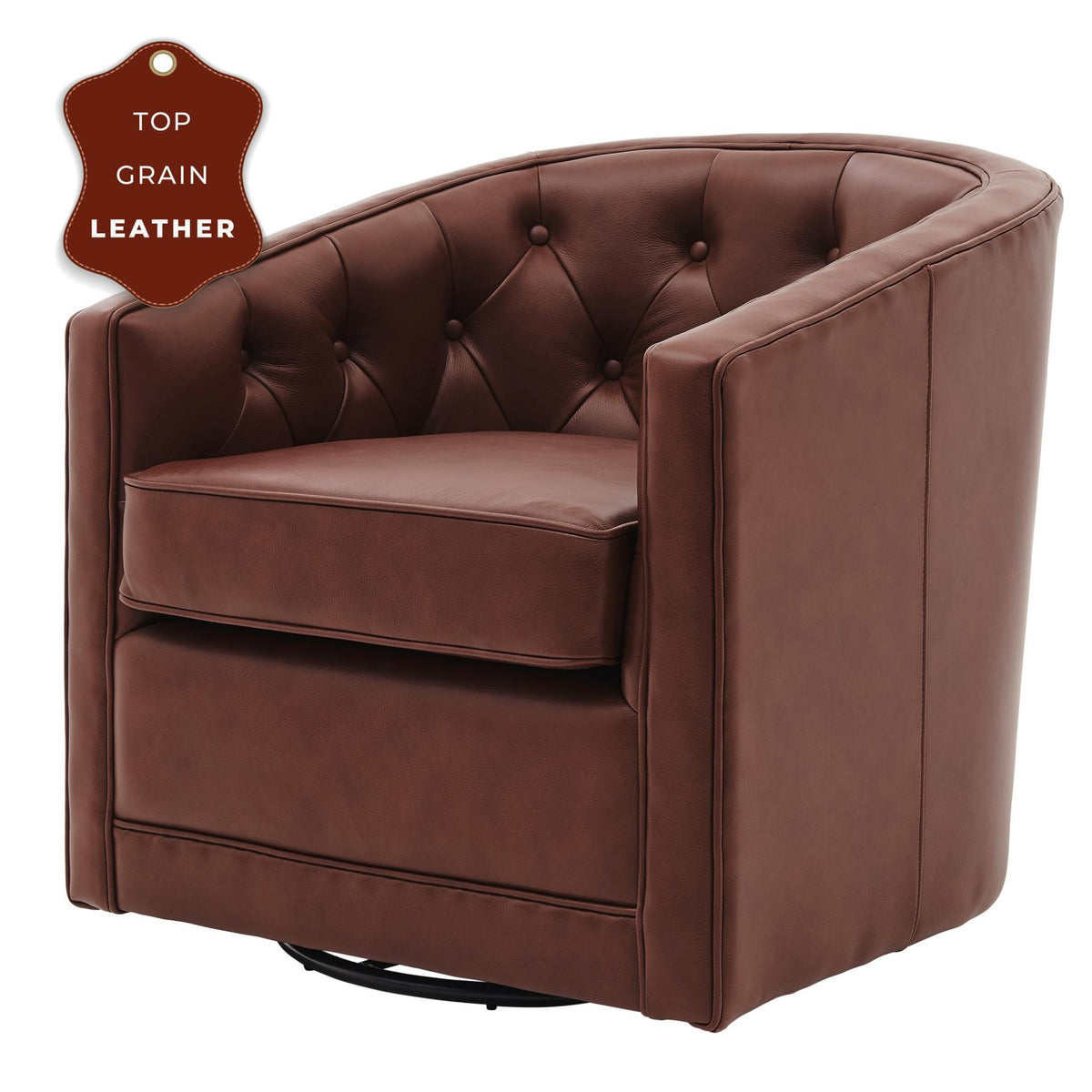 Walsh Top Grain Leather Swivel Chair by New Pacific Direct - 1900153
