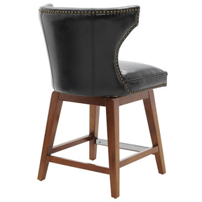 Howie Bonded Leather Swivel Counter Stool by New Pacific Direct - 1900161