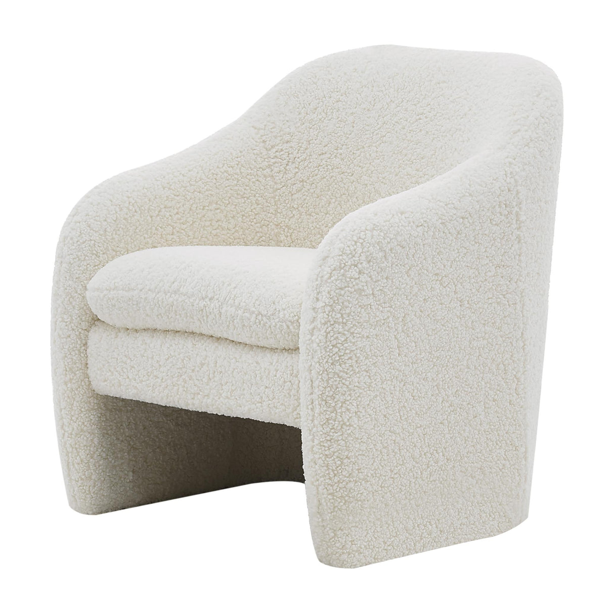 Zella Faux Shearling Fabric Accent Arm Chair by New Pacific Direct - 1900174