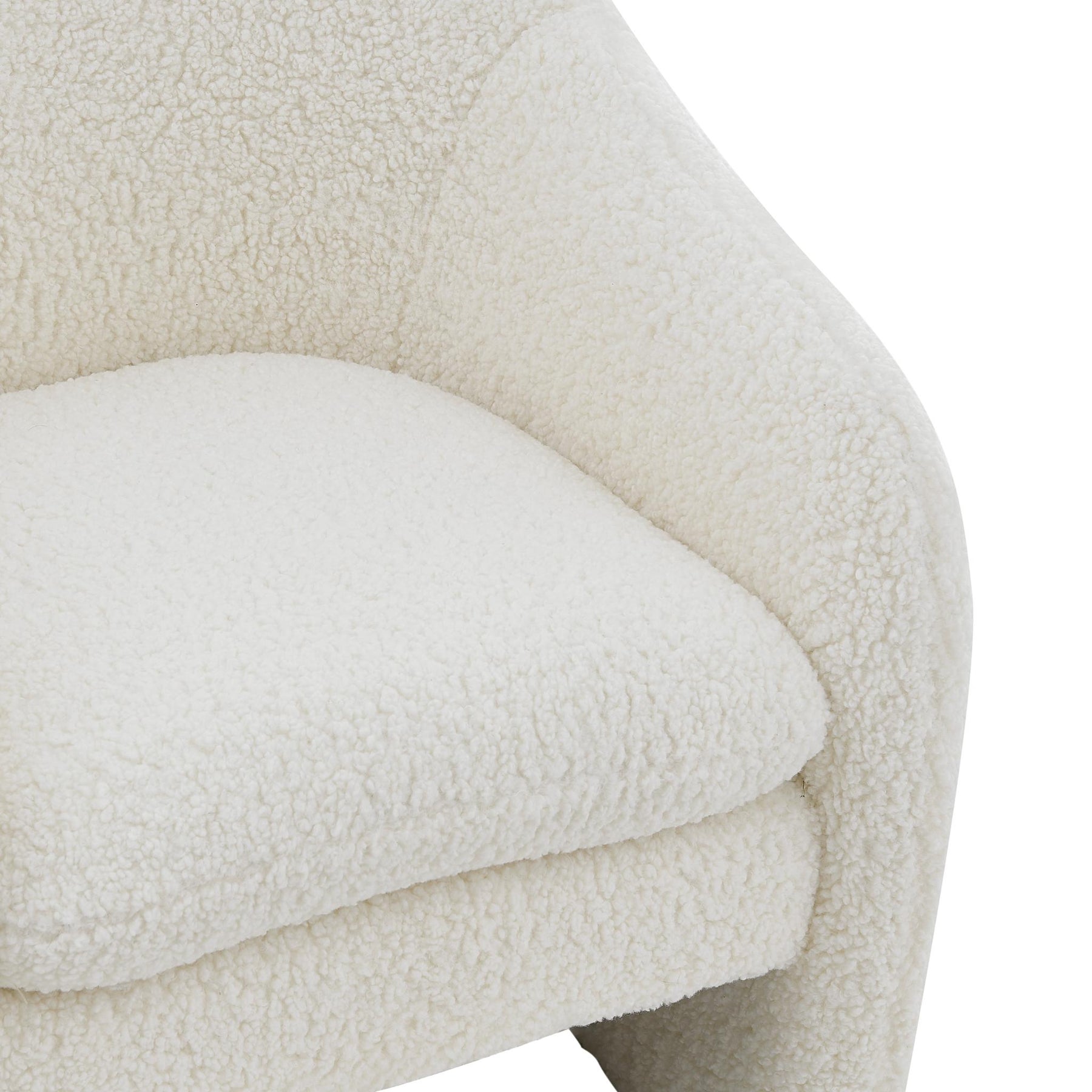 Zella Faux Shearling Fabric Accent Arm Chair by New Pacific Direct - 1900174