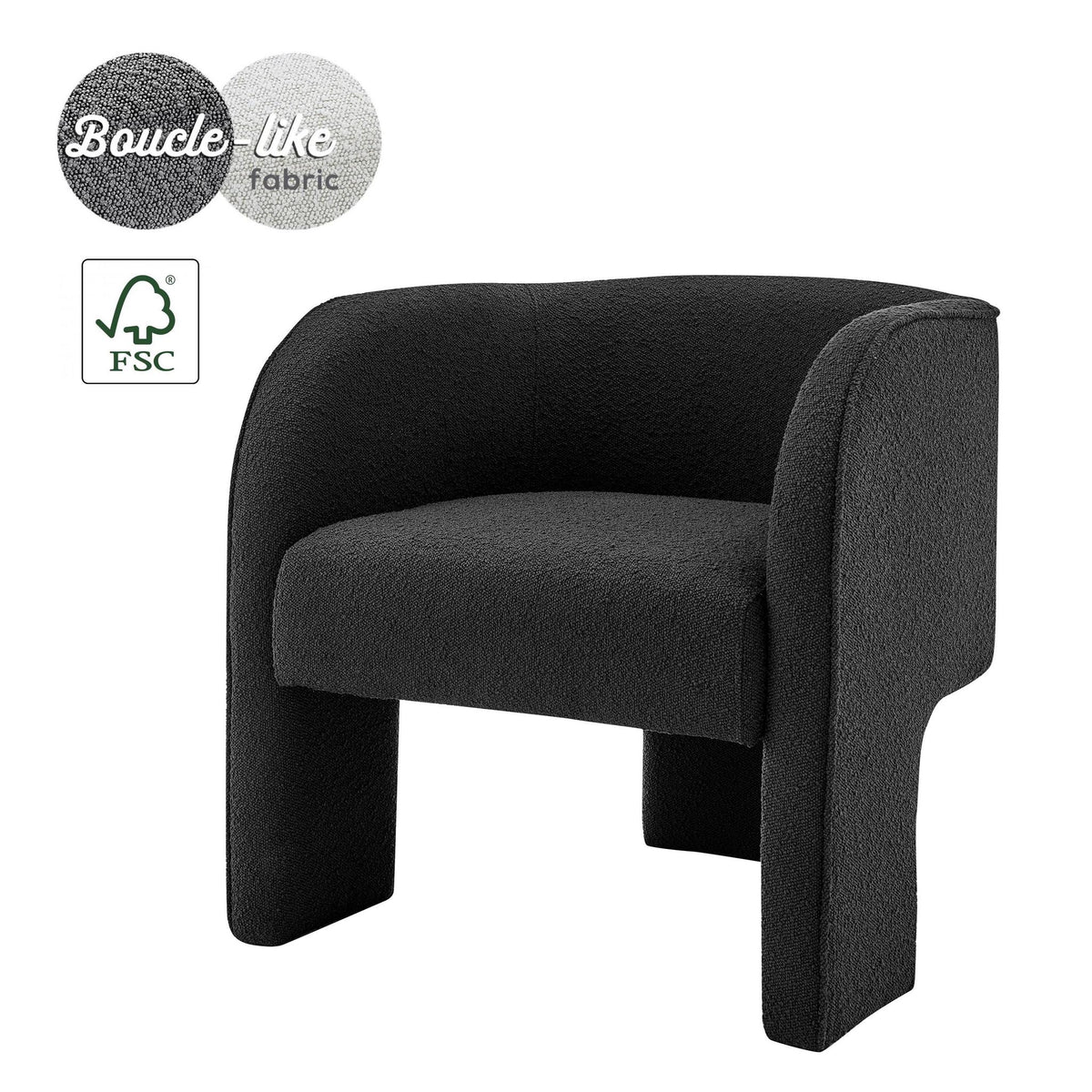 Matteo Fabric Accent Arm Chair by New Pacific Direct - 1900186