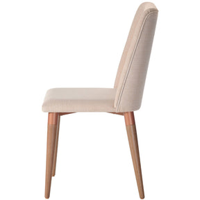Manhattan Comfort Tampa 2-Piece Dining Chair with Back Handle Design in Dark Beige-Minimal & Modern