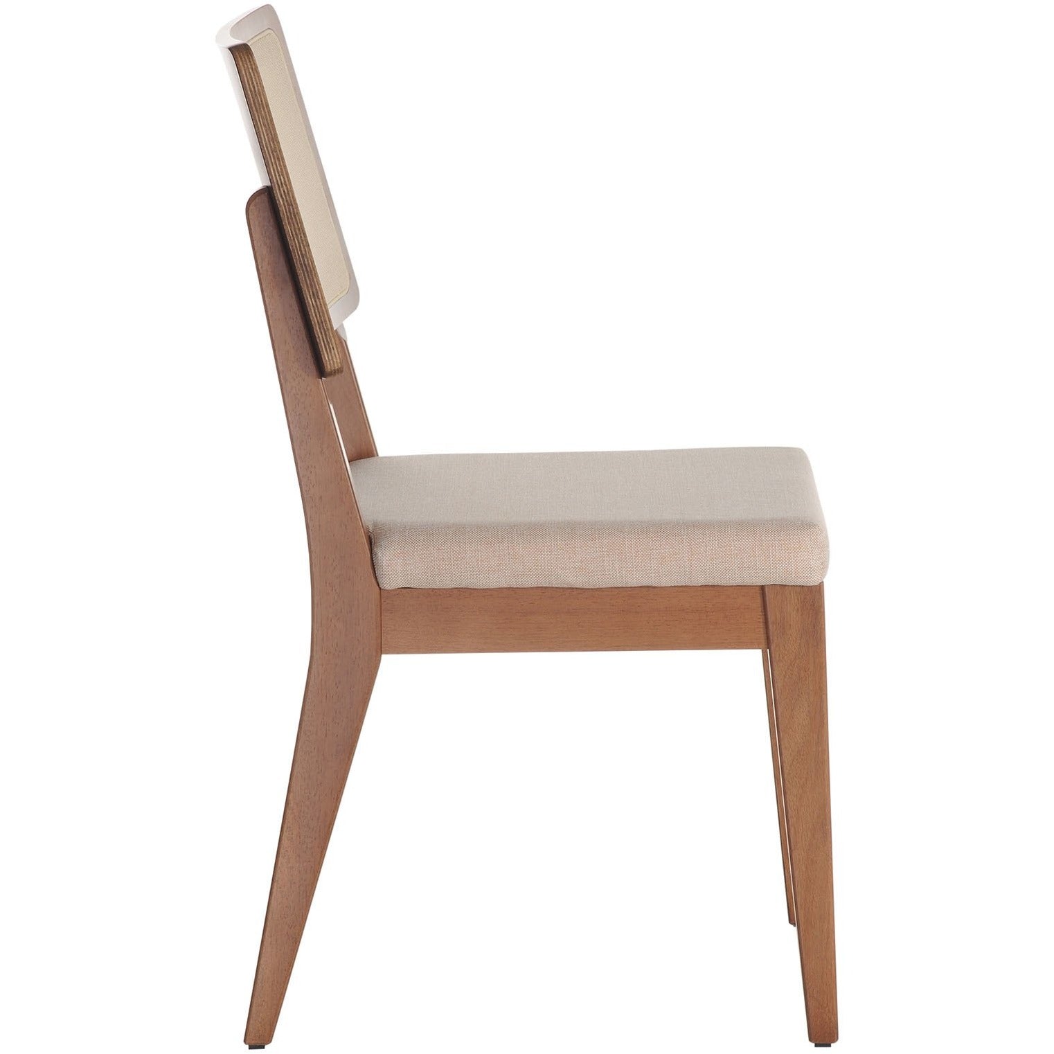 Manhattan Comfort Pell 2-Piece Dining Chair in Dark Beige and Maple Cream-Minimal & Modern