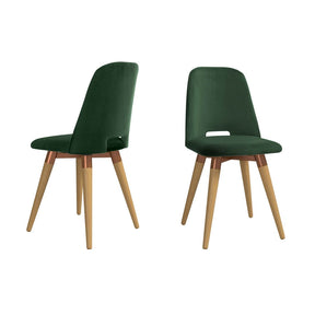 Manhattan Comfort Selina Velvet Accent Chair in Green - Set of 2Manhattan Comfort-Upholstery- - 1